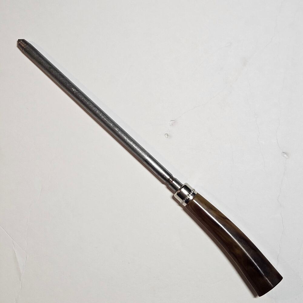Vintage Antique Horn Handle Knife Sharpening Steel Honing Rod
